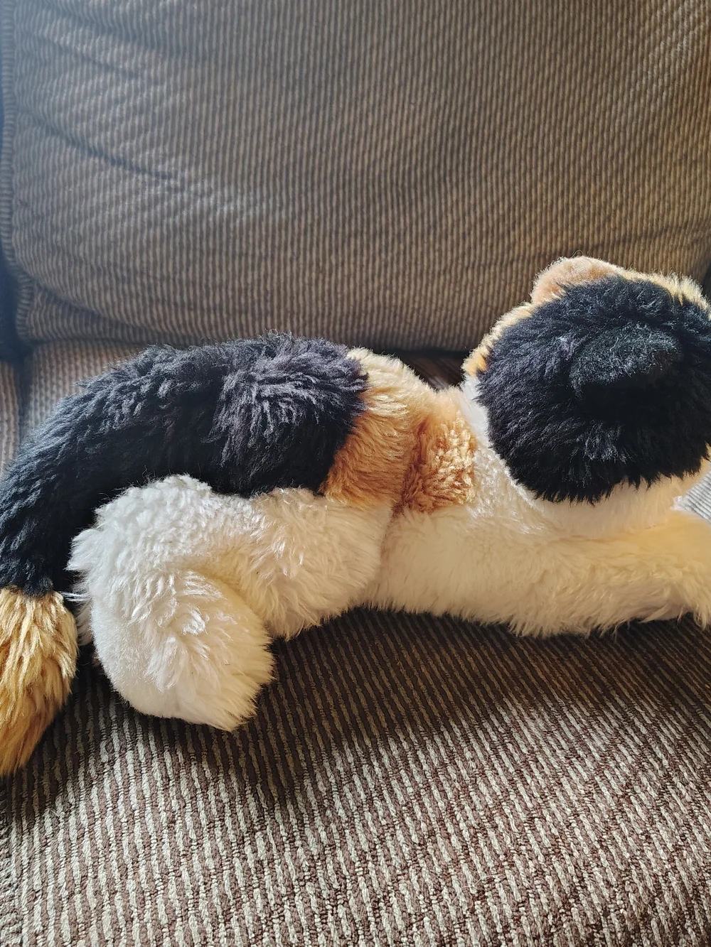 Vtg Aurora Esmeralda The Calico Cat Plush Pink Bow Black White Brown Flopsies